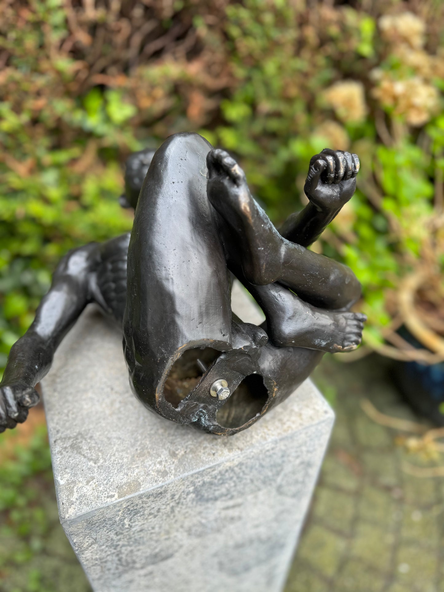 Resting Male Figure – Bronze Sculpture. 35x25x36cm - 4Kg
