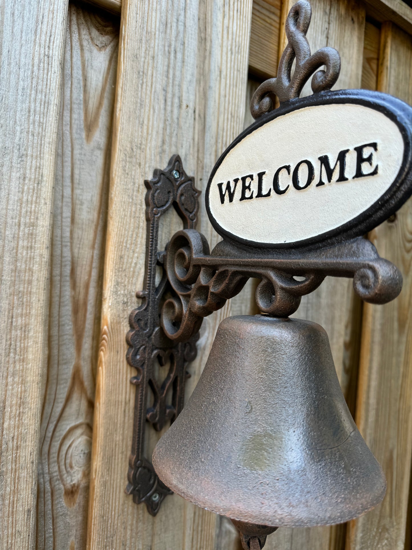 Welcome Wall Bell – Iron Sculpture. 14x39cm - 5.5Kg