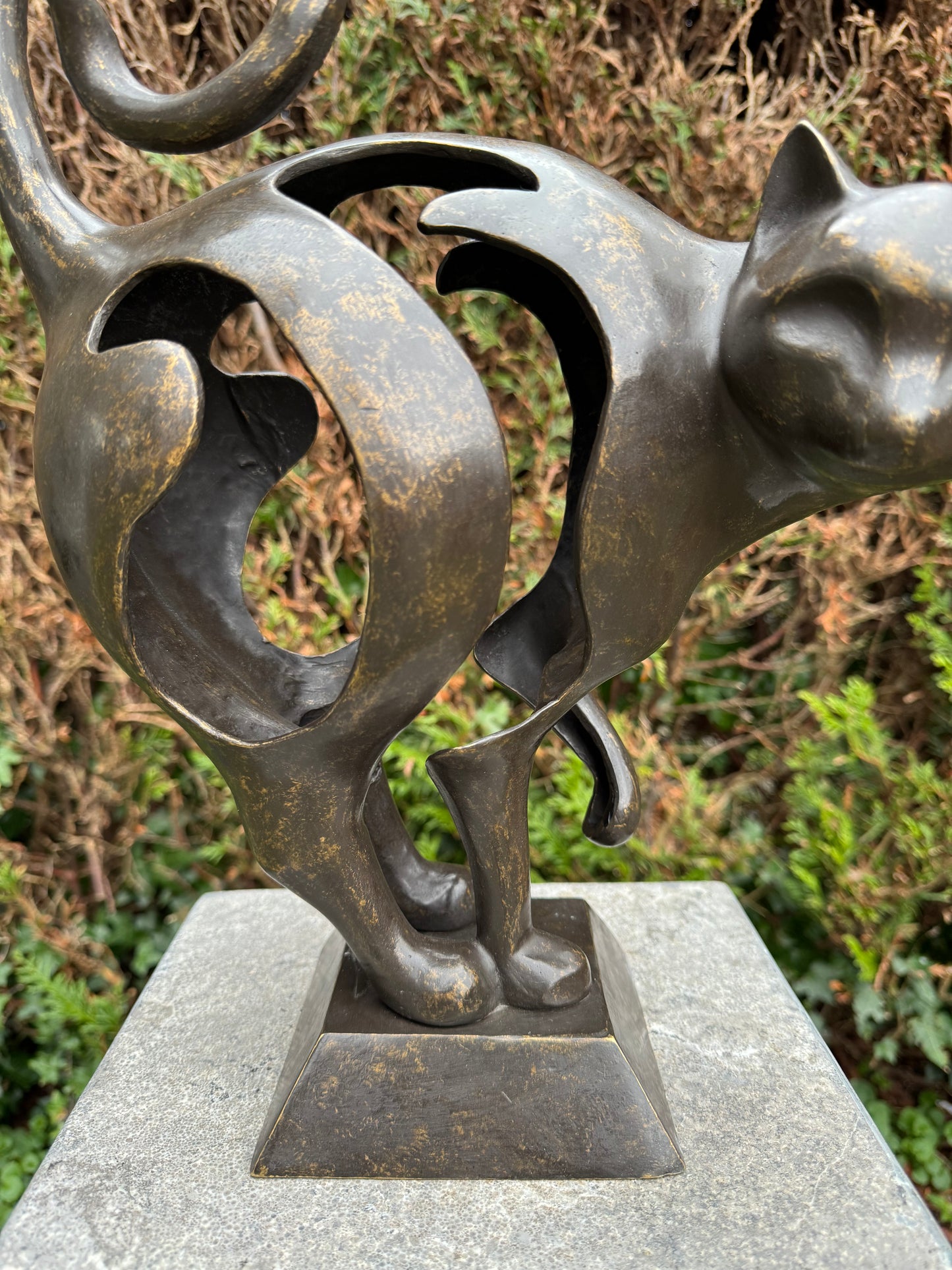 Curious Cat – Bronze Sculpture. 30x13x39cm - 4.5Kg