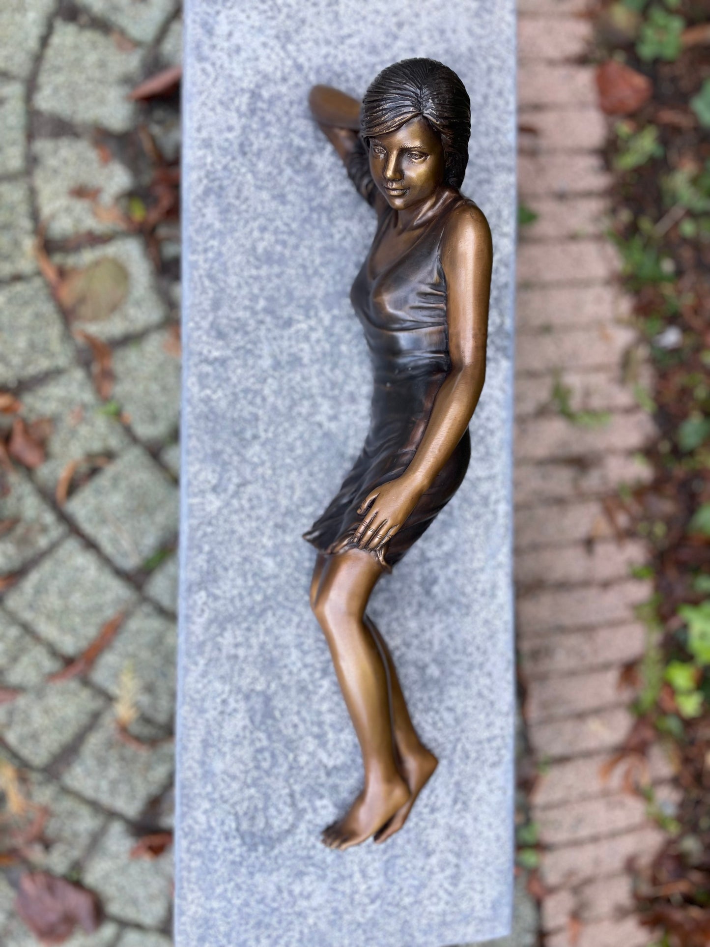 Resting Woman – Bronze Sculpture. 55x11x14cm