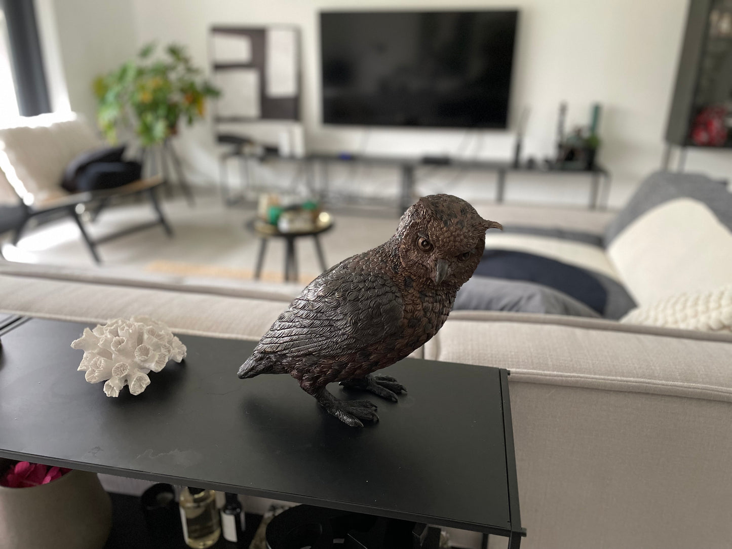 Eagle Owl – Bronze Sculpture. 28x15x30cm - 3.9Kg