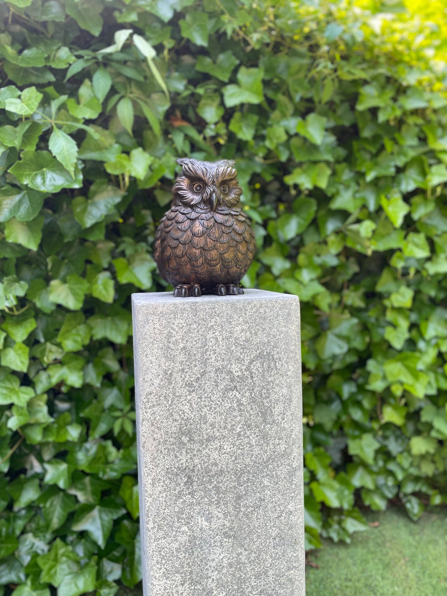 Watchful Owl – Bronze Sculpture. 18x16x24cm - 2.7Kg