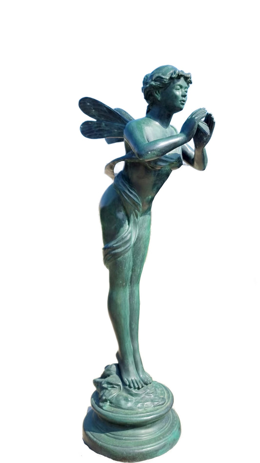 Fairy Playing Flute – Bronze Sculpture. 38x26x91cm - 15Kg