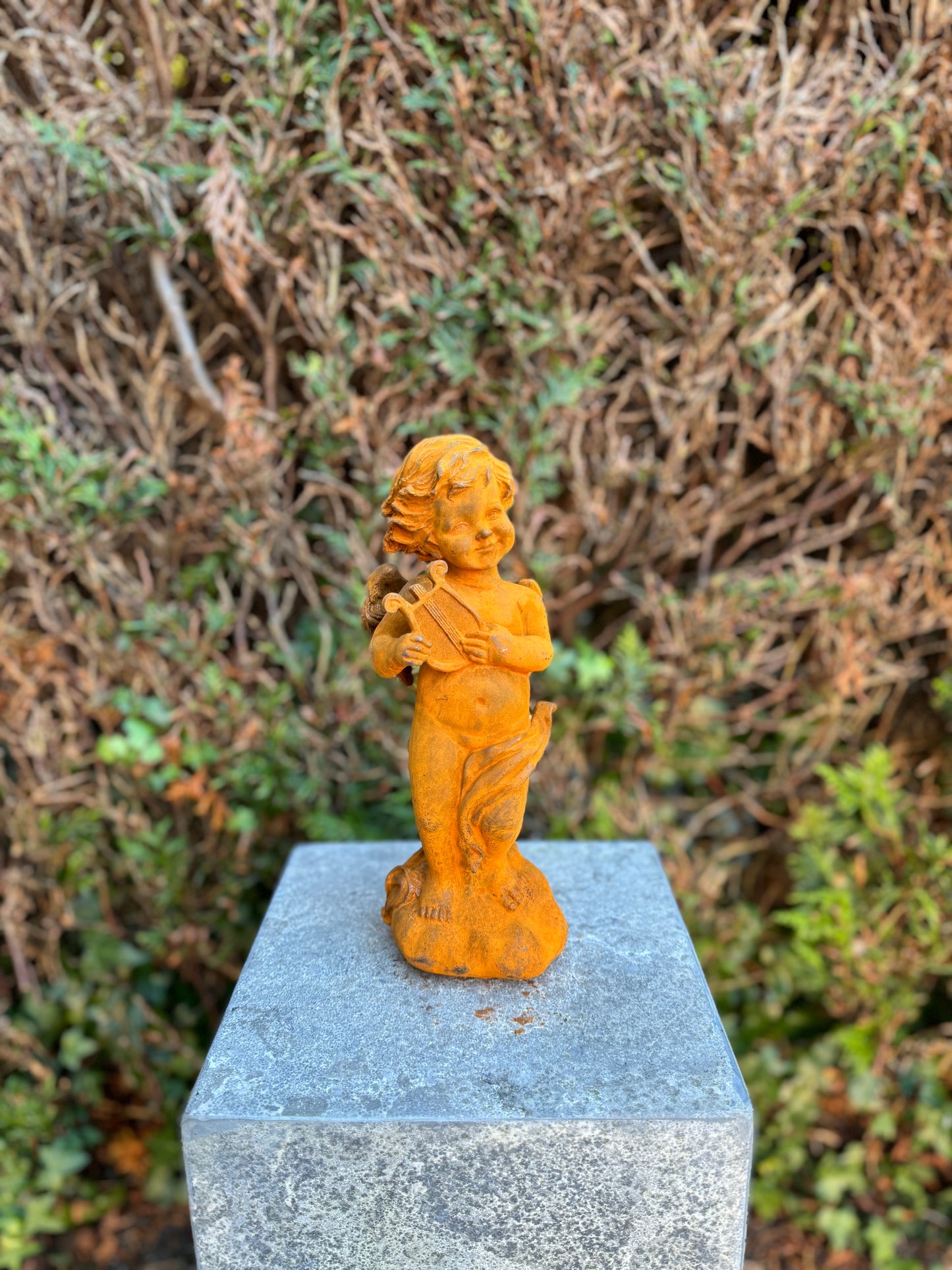 Angel with Lyre – Iron Sculpture. 28x11x10cm - 2.5Kg
