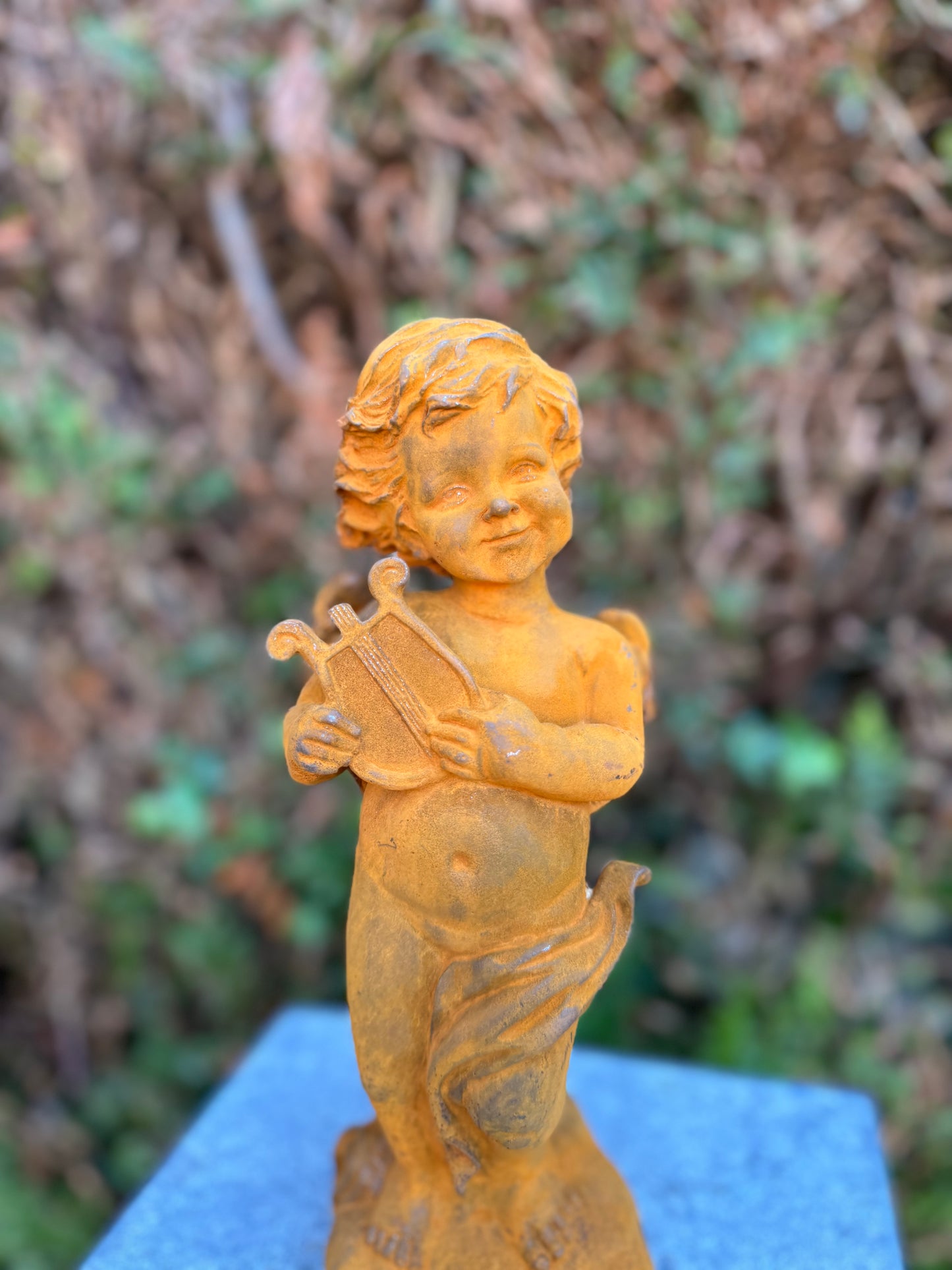 Angel with Lyre – Iron Sculpture. 28x11x10cm - 2.5Kg