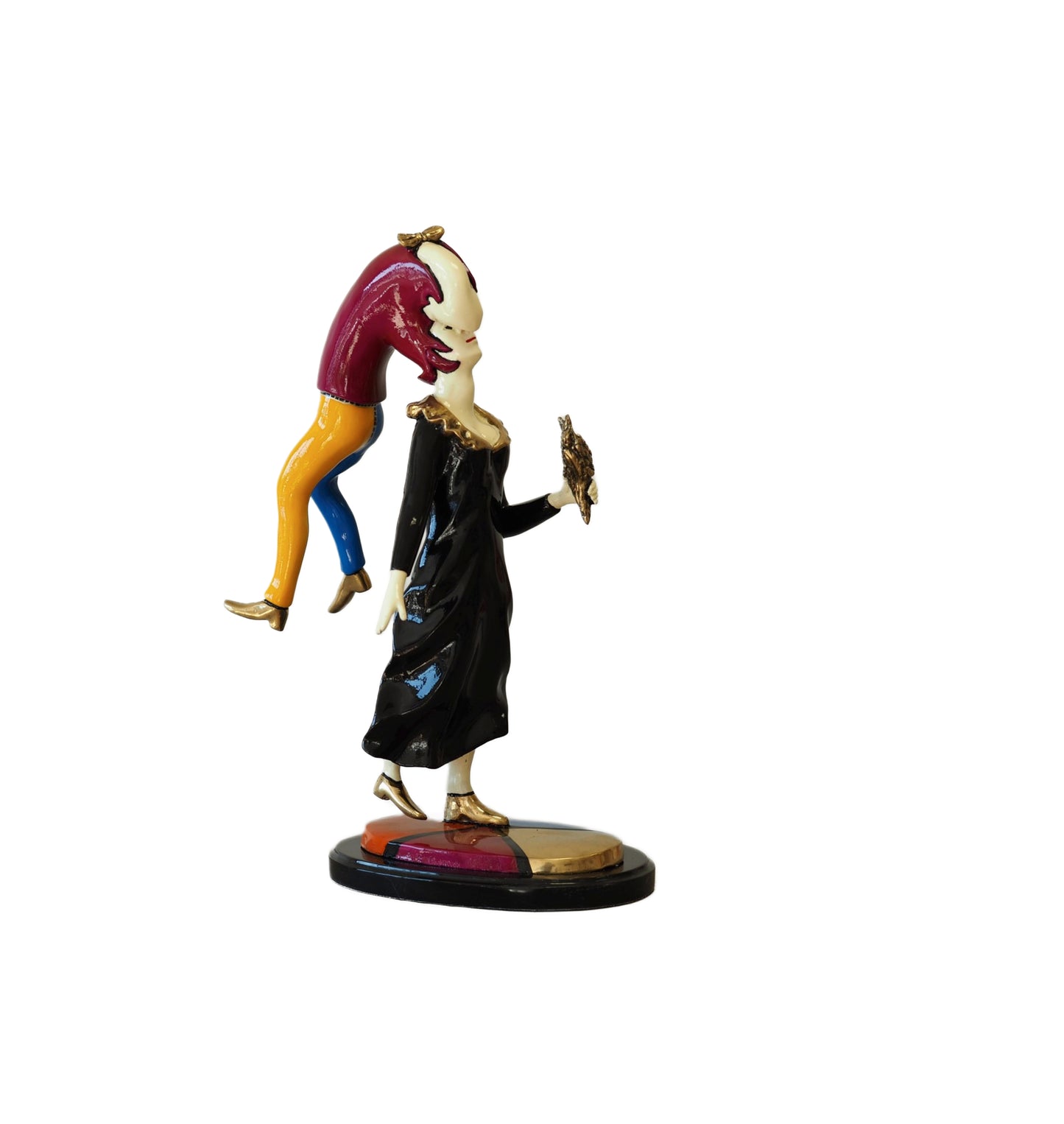 Colorful Lovers – Bronze Sculpture. 38x19x56cm - 7Kg