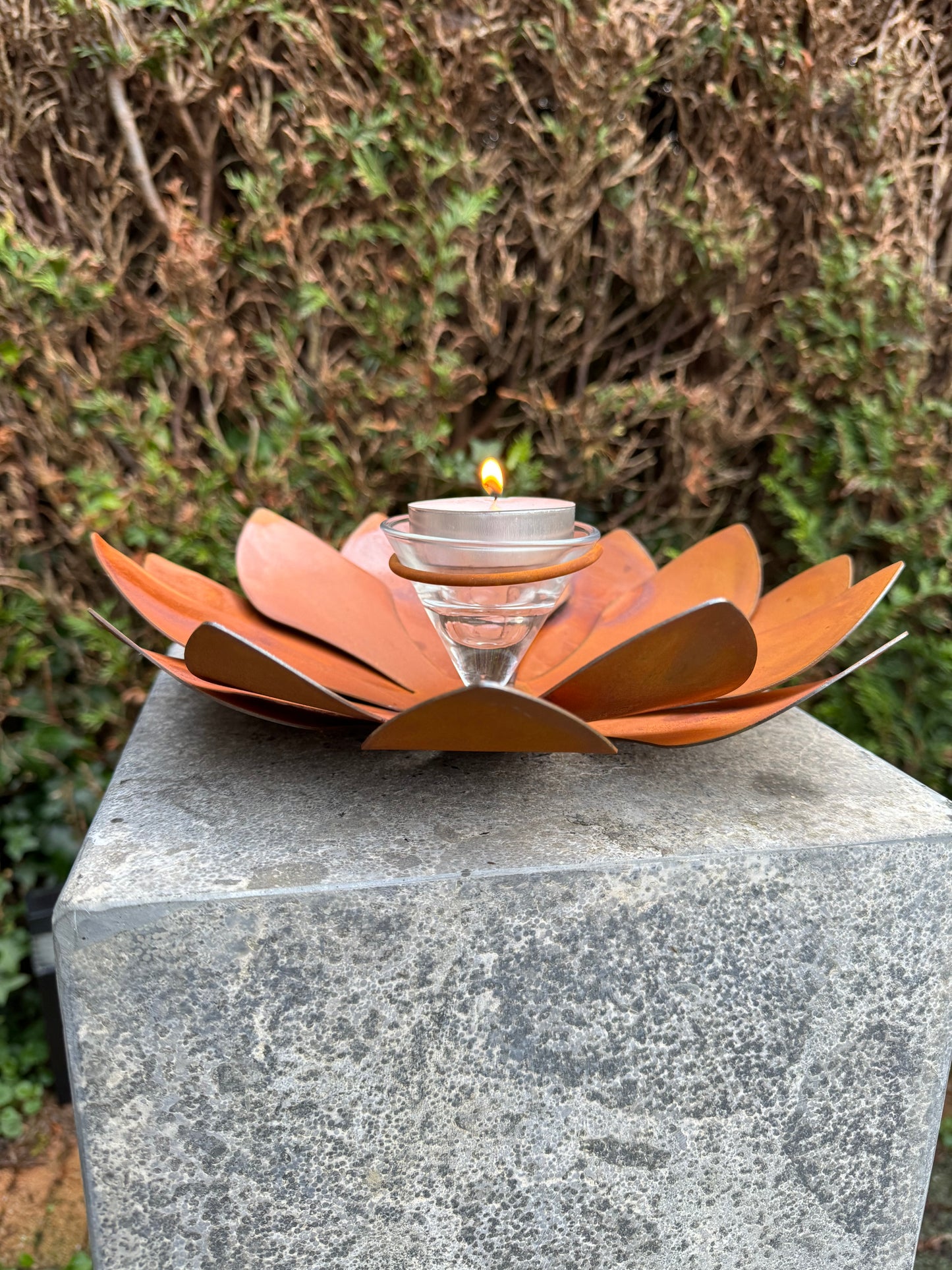 Lotus Bloom Bowl – Iron Sculpture. 25x25x10cm - 1Kg