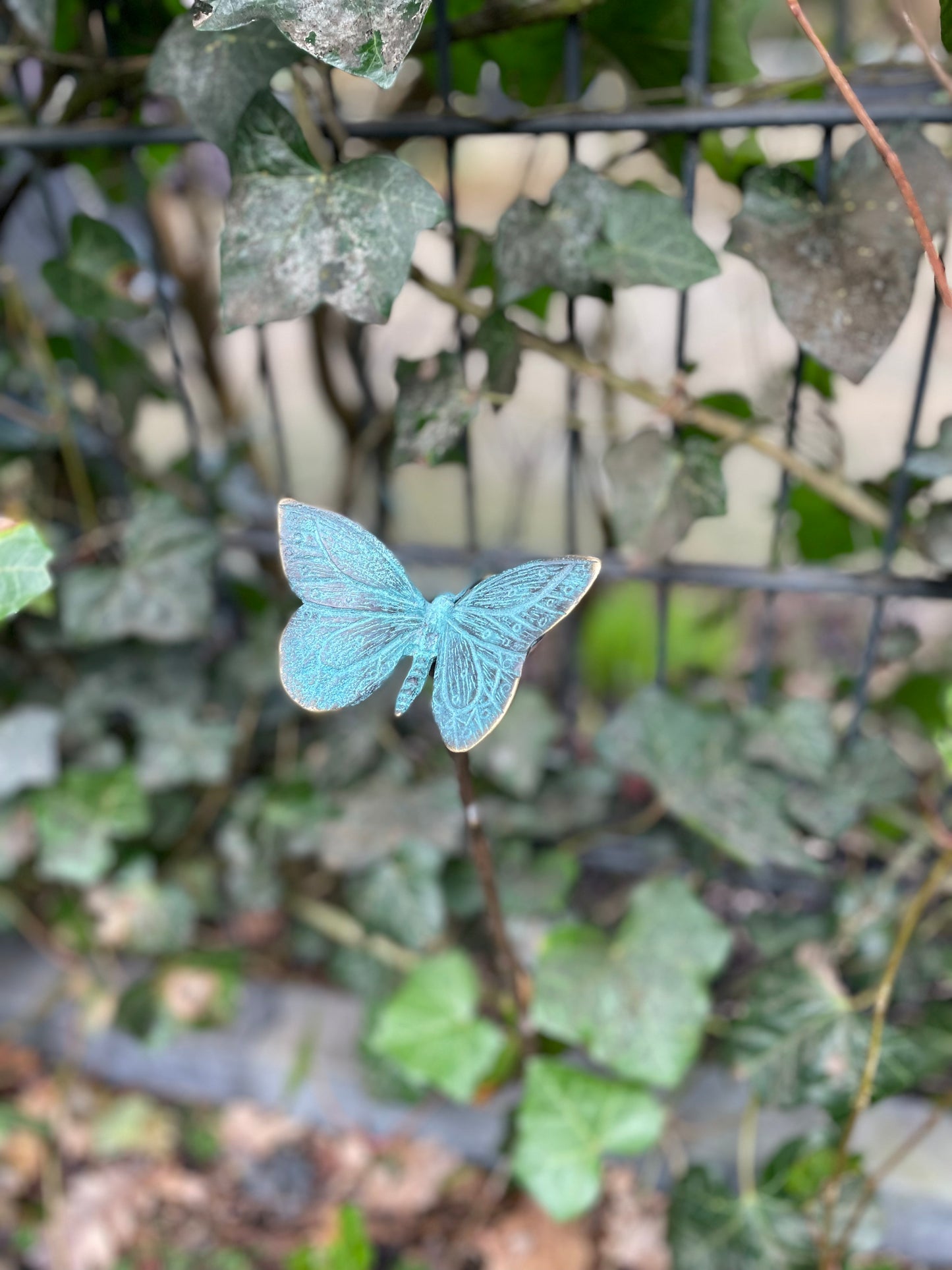 Garden Butterfly – Bronze Sculpture. 10x10x60cm