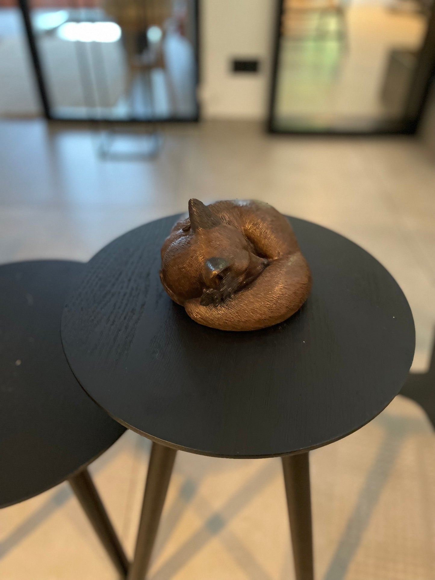 Sleeping Fox – Bronze Sculpture. 15x15x10cm - 2Kg