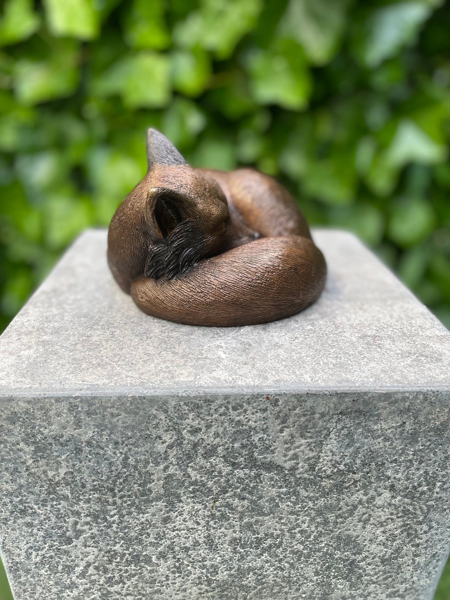 Sleeping Fox – Bronze Sculpture. 15x15x10cm - 2Kg
