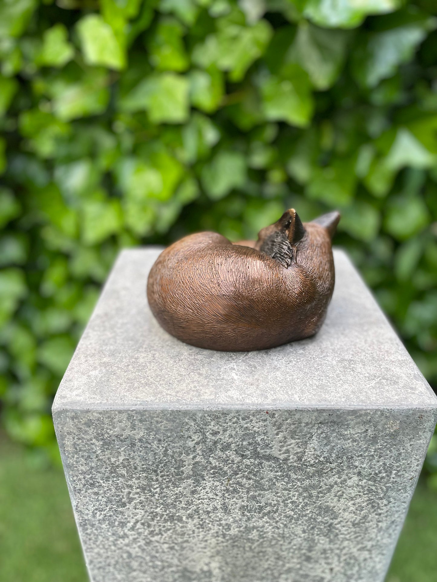 Sleeping Fox – Bronze Sculpture. 15x15x10cm - 2Kg