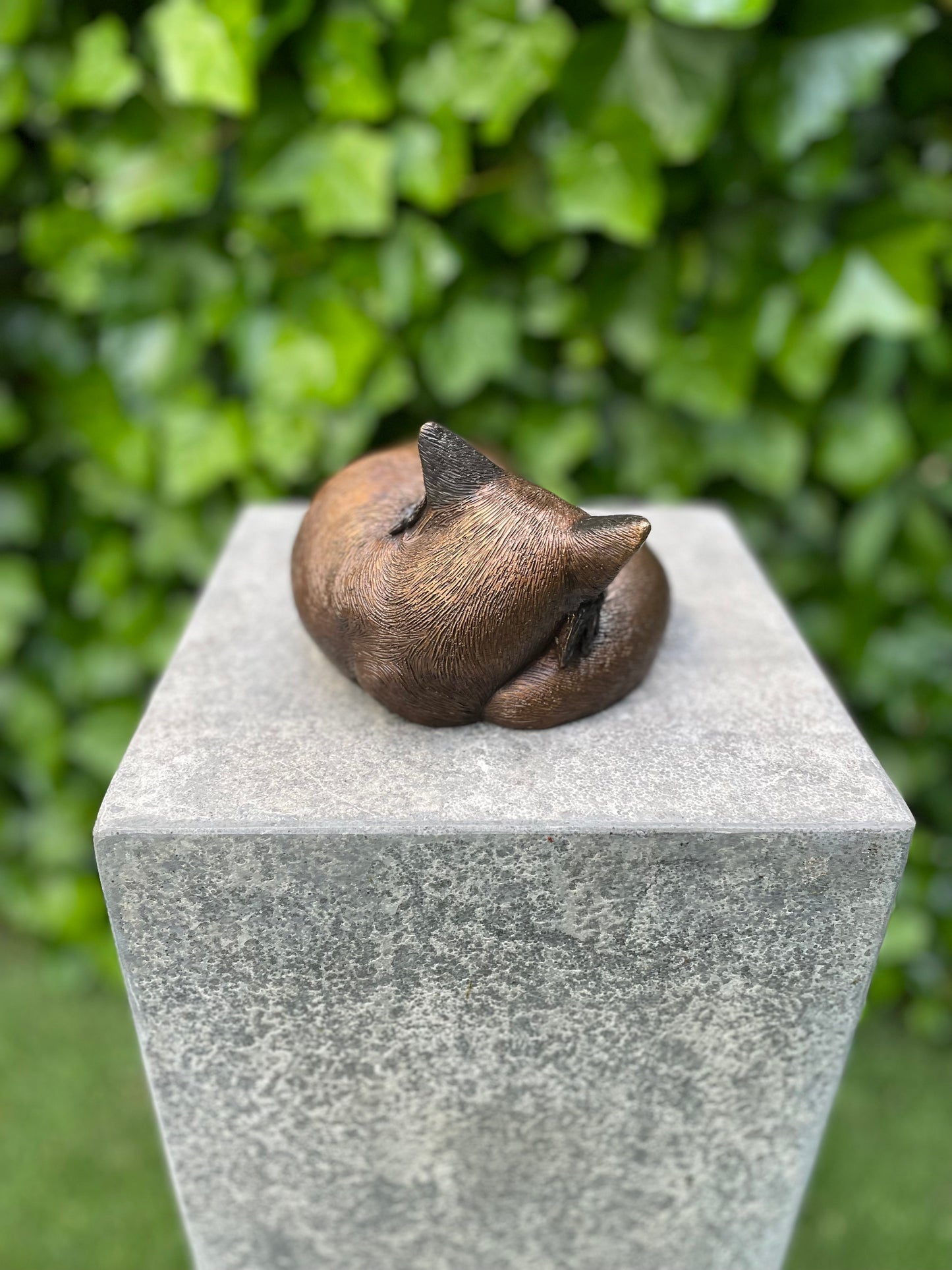 Sleeping Fox – Bronze Sculpture. 15x15x10cm - 2Kg
