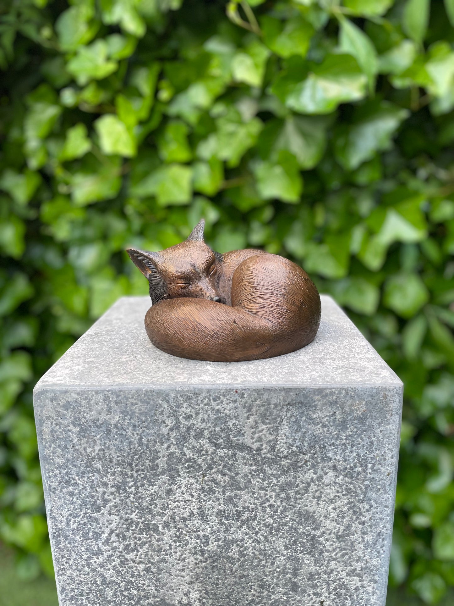 Sleeping Fox – Bronze Sculpture. 15x15x10cm - 2Kg