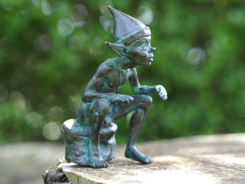 Joyful Elf – Bronze Sculpture. (Size Varies)