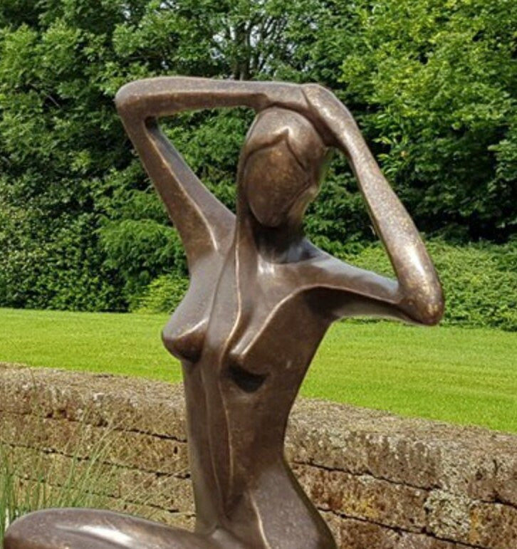 Abstract Nude Pose – Bronze Sculpture. 24x29x39cm