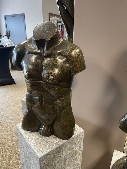 Male Torso – Bronze Sculpture. 41x20x56cm