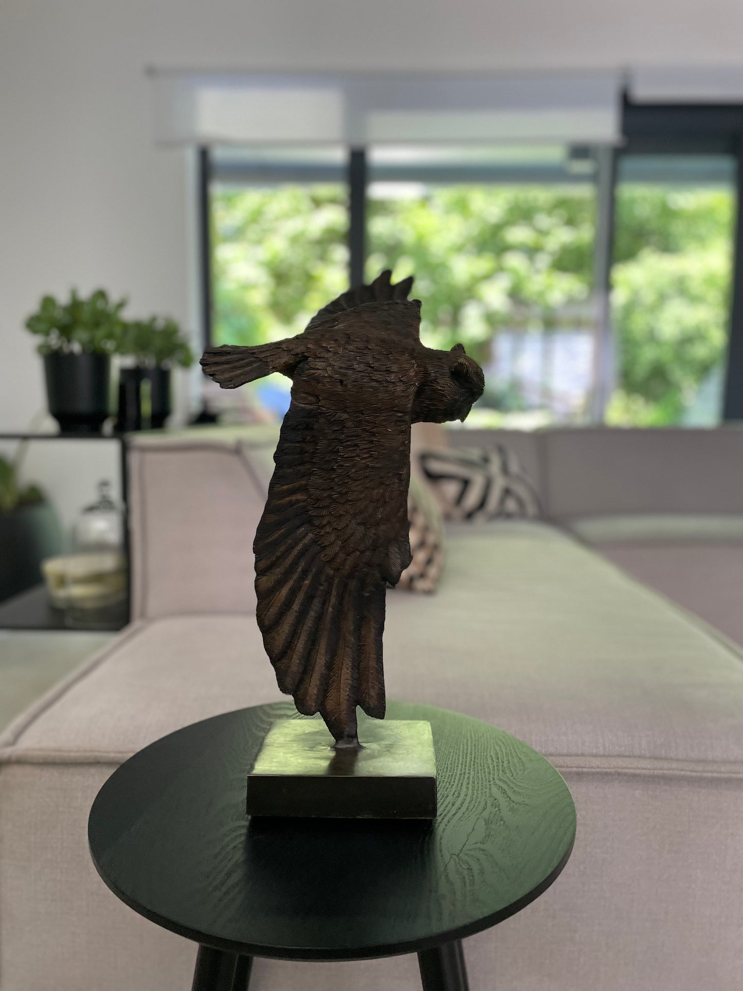 Soaring Owl – Bronze Sculpture. 35x24x48cm