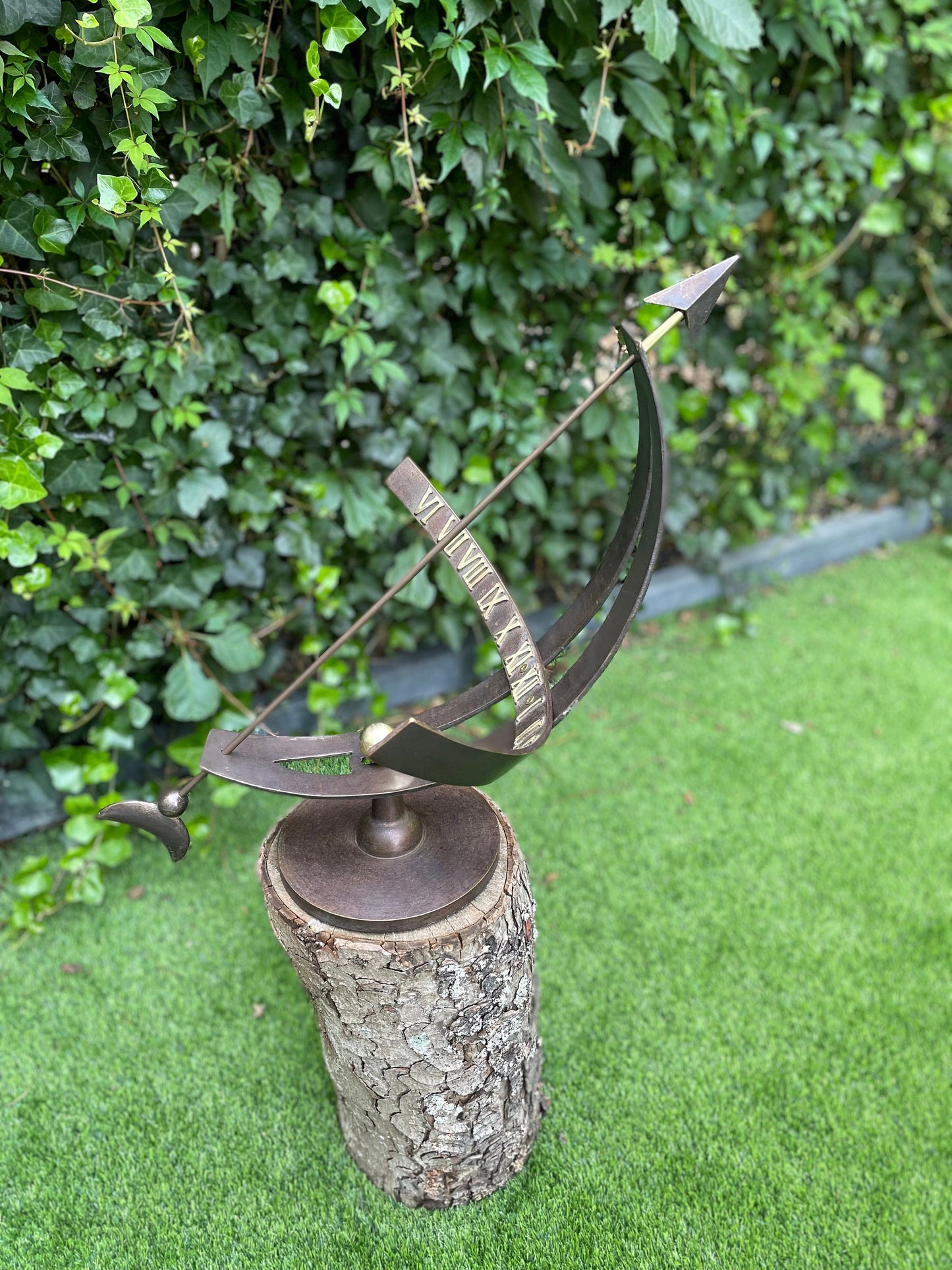 Lunar Sundial – Bronze Sculpture. 40x40x49cm