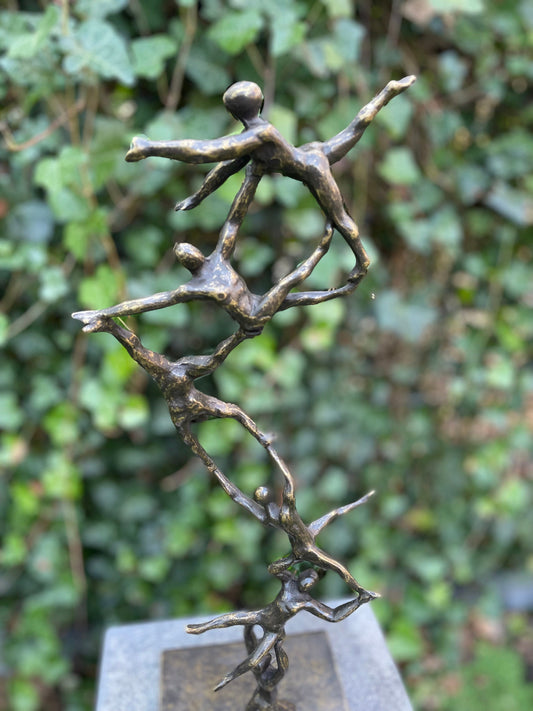Together We Rise – Bronze Sculpture. 15x15x46cm - 1.8Kg