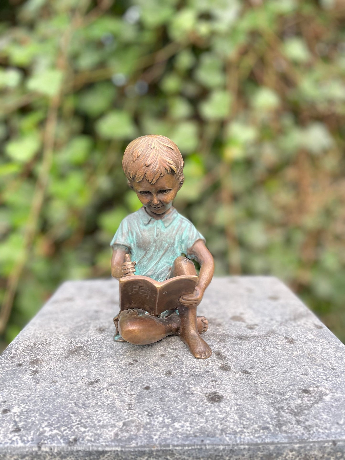 Storytime Boy – Bronze Sculpture. 8x10x15cm