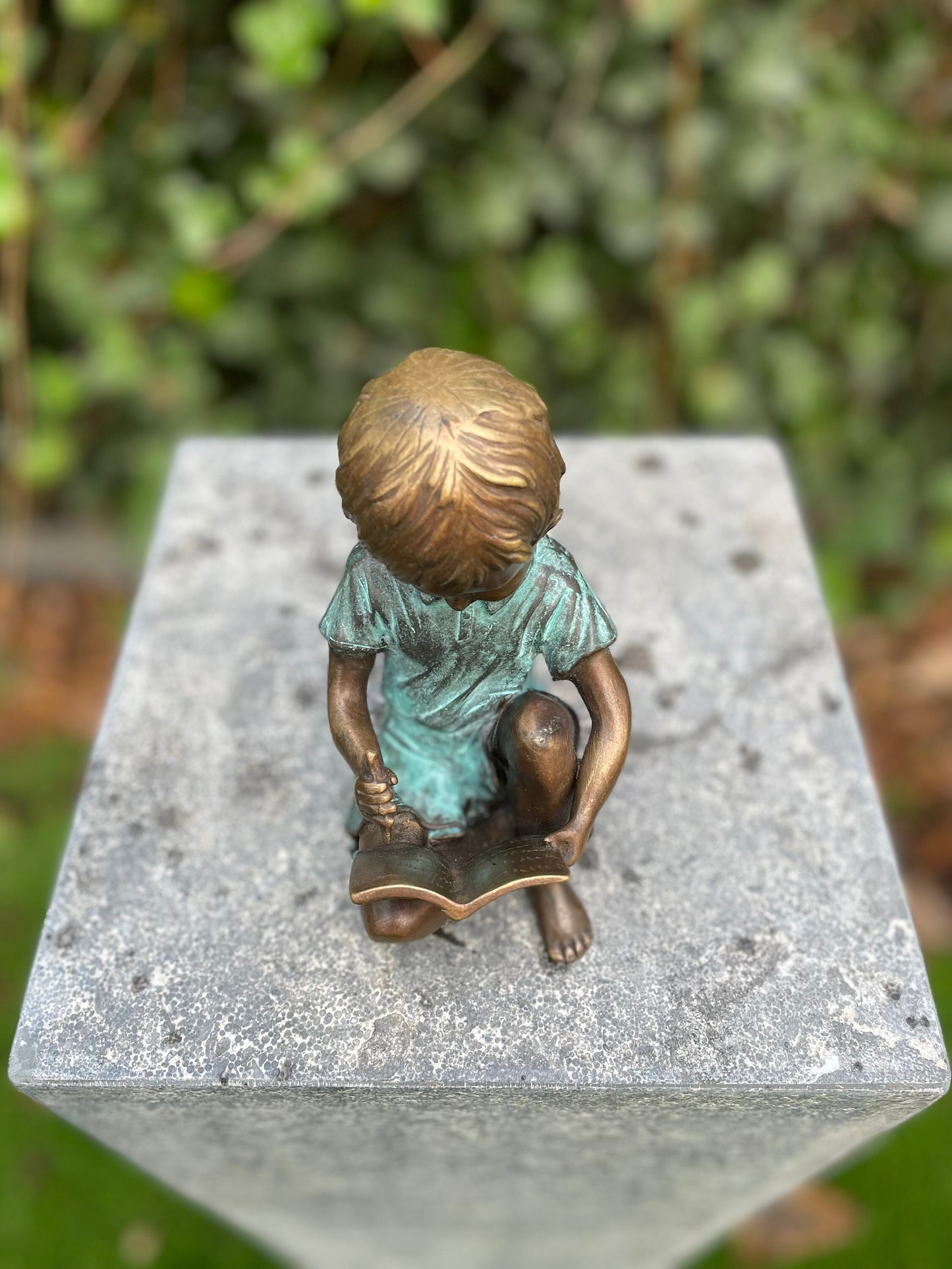Storytime Boy – Bronze Sculpture. 8x10x15cm