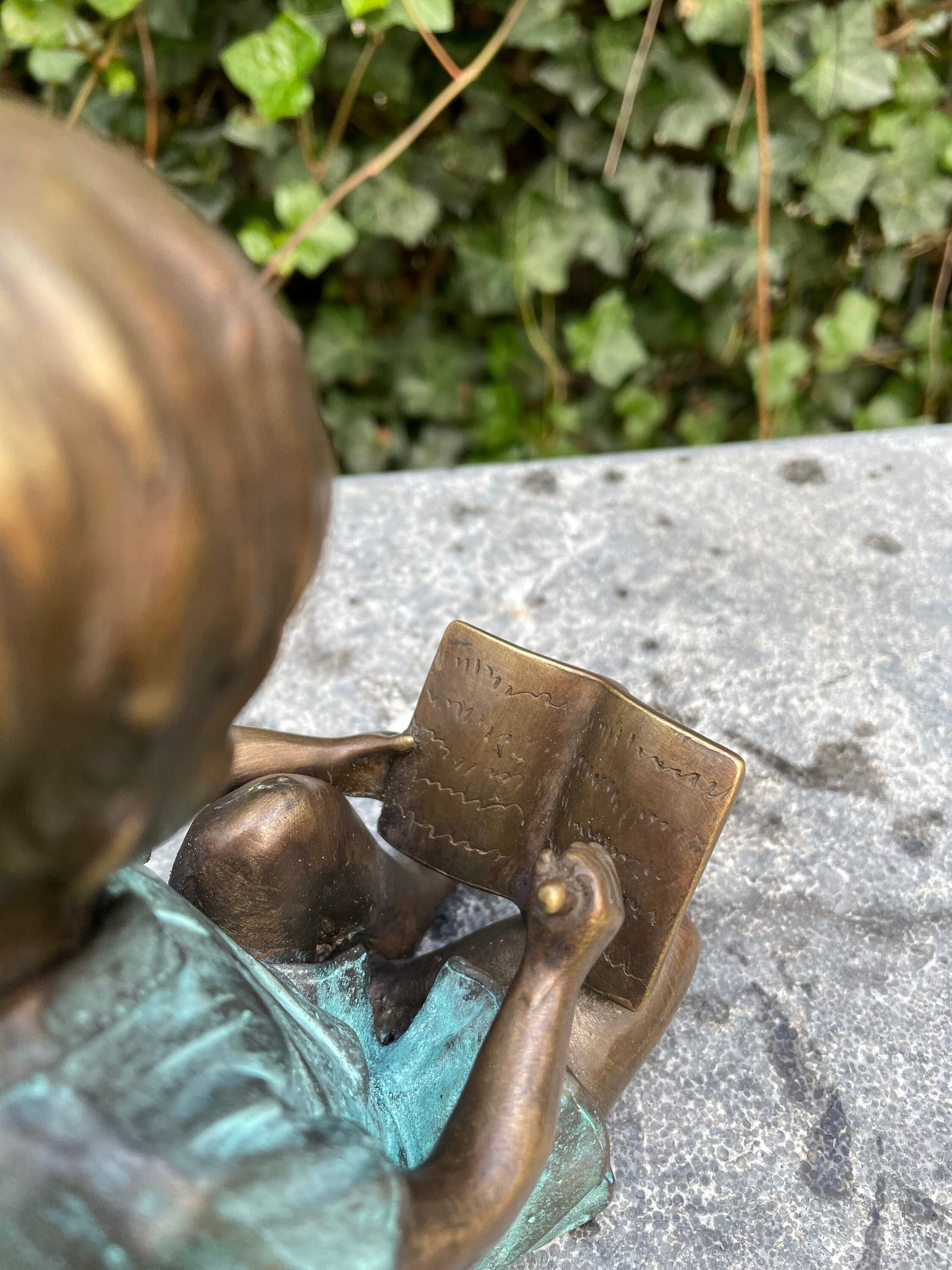 Storytime Boy – Bronze Sculpture. 8x10x15cm