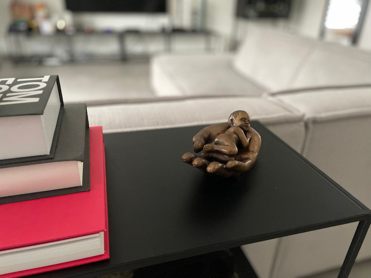 Safe in Your Hands – Bronze Sculpture. 9x18x11cm - 1.3Kg