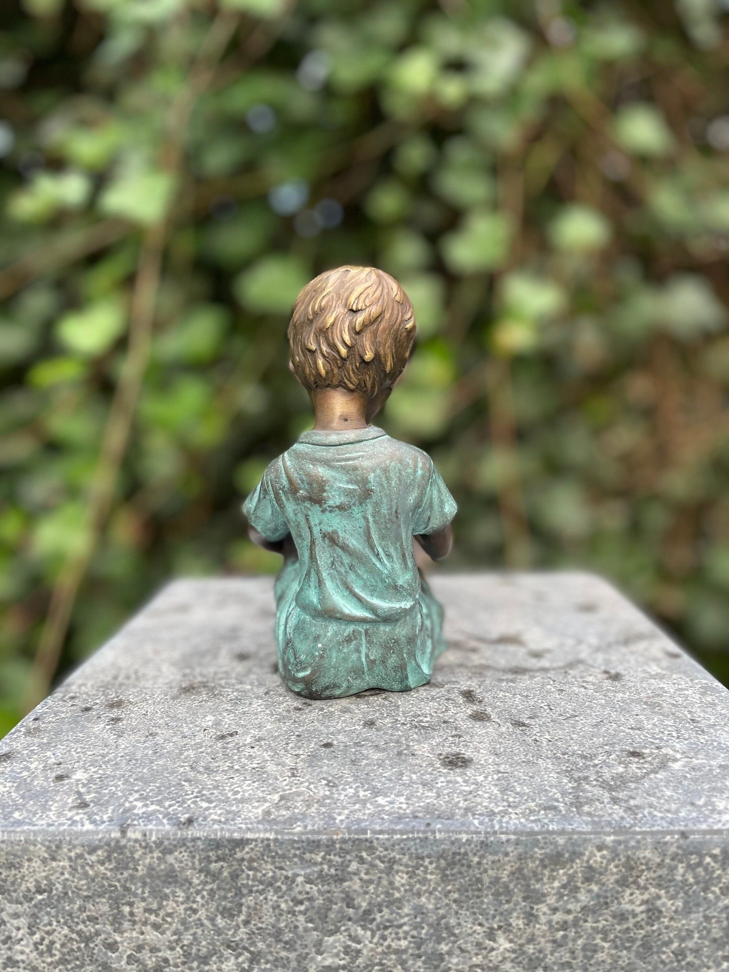 Storytime Boy – Bronze Sculpture. 8x10x15cm