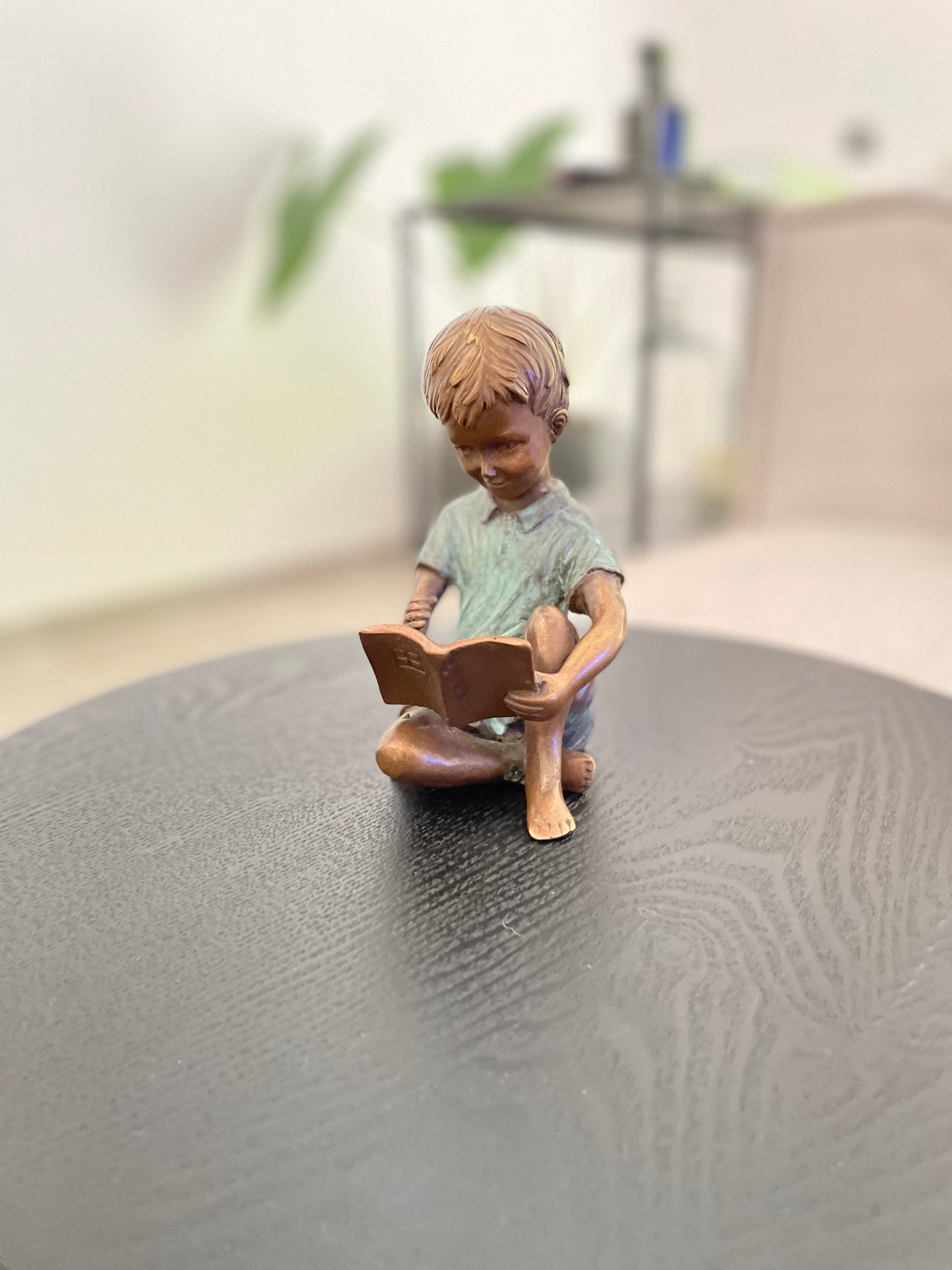 Storytime Boy – Bronze Sculpture. 8x10x15cm