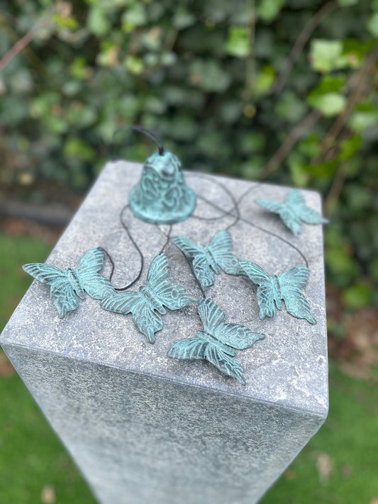 Butterfly Chimes – Bronze Sculpture. 9x9x30cm - 0.7Kg