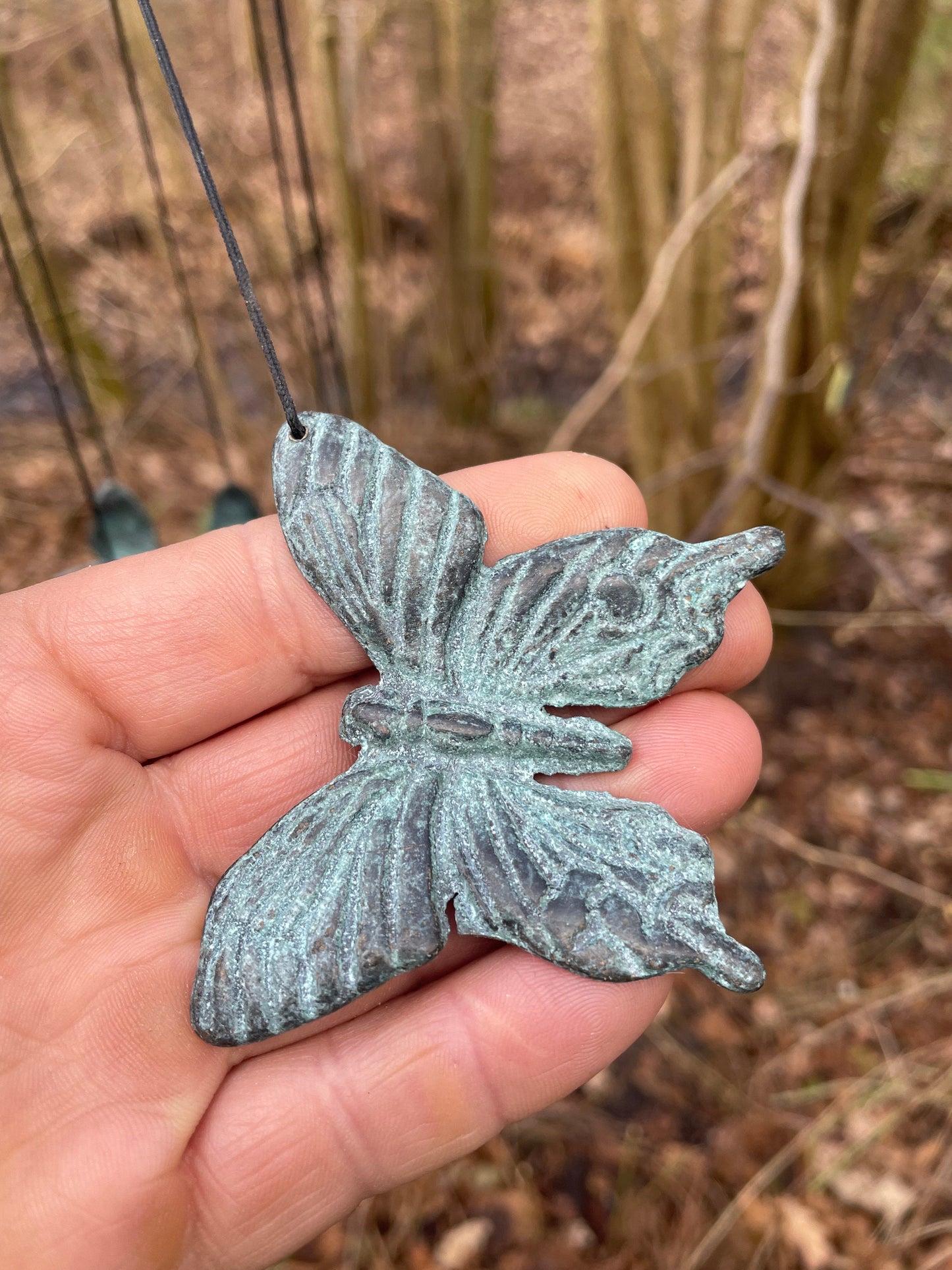 Butterfly Chimes – Bronze Sculpture. 9x9x30cm - 0.7Kg