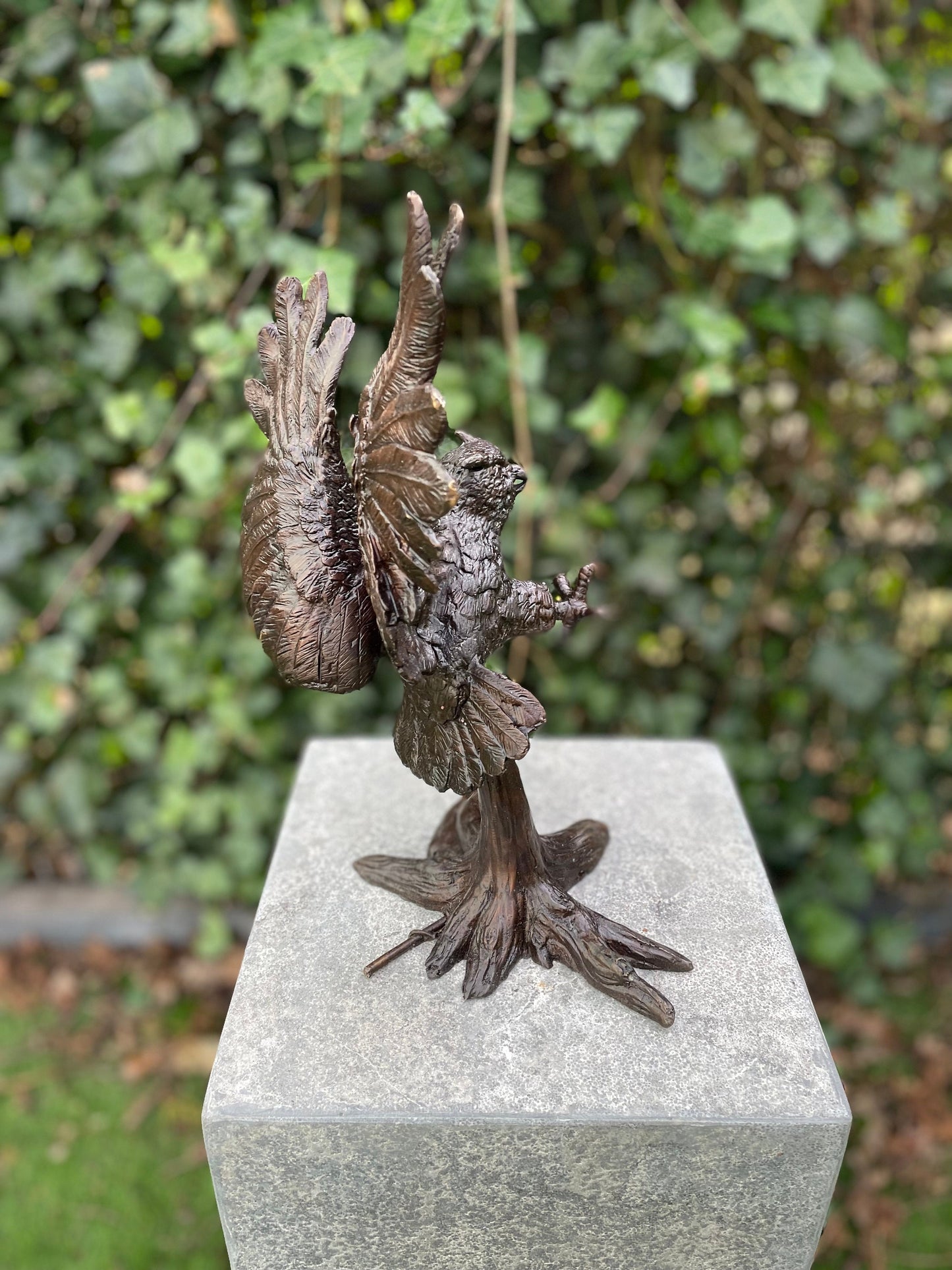 Majestic Owl in Flight – Bronze Sculpture. 19x23x30cm - 3Kg