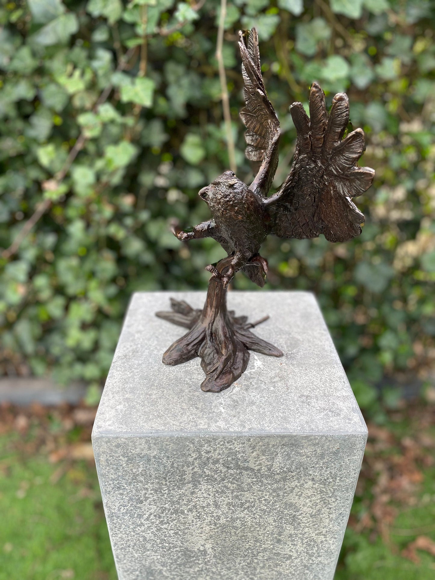 Majestic Owl in Flight – Bronze Sculpture. 19x23x30cm - 3Kg