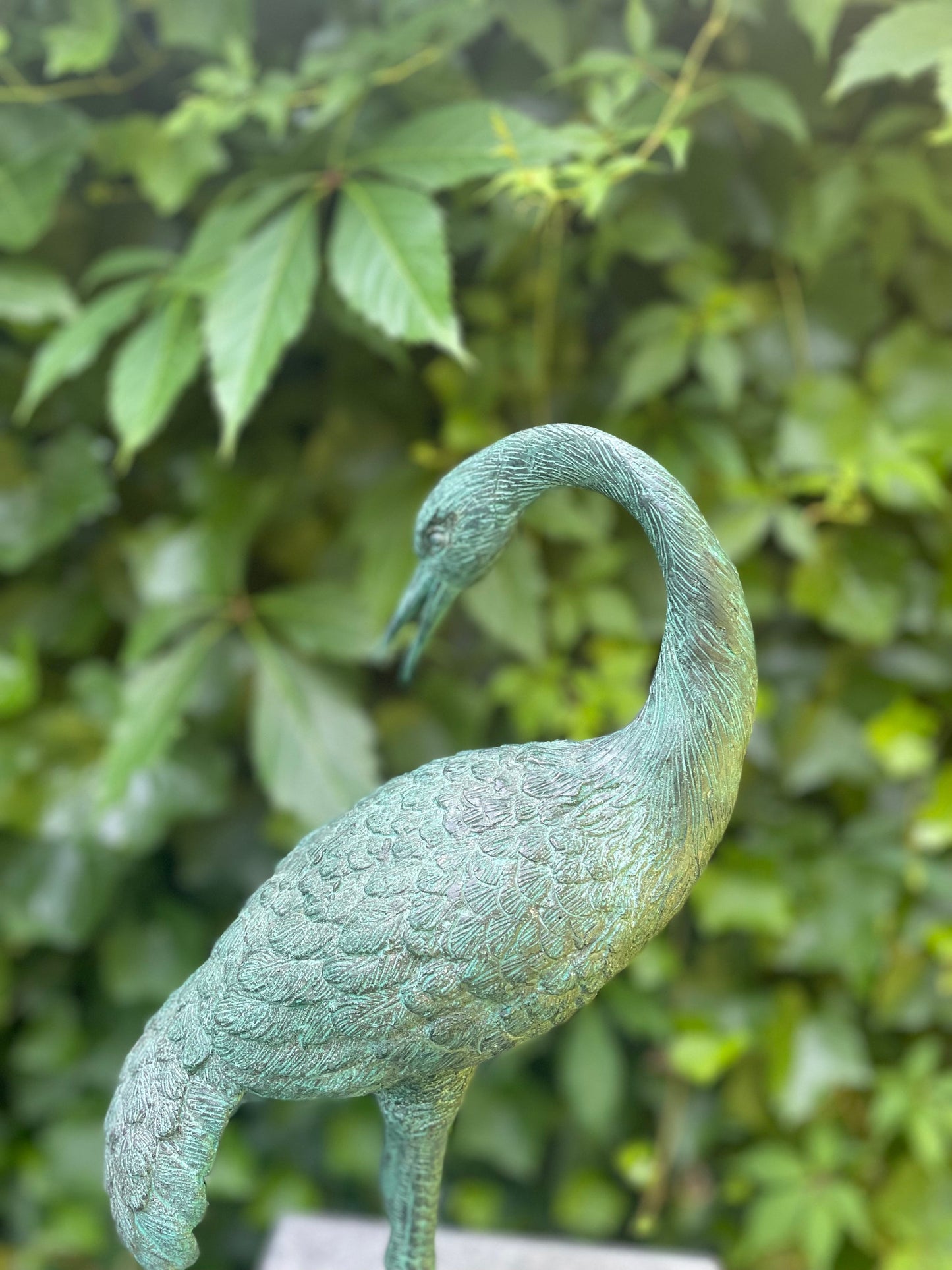 Graceful Crane – Bronze Sculpture. 23x13x47cm - 2.5Kg