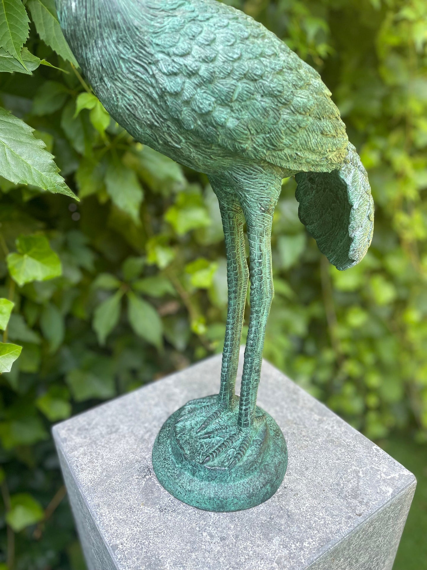 Graceful Crane – Bronze Sculpture. 23x13x47cm - 2.5Kg