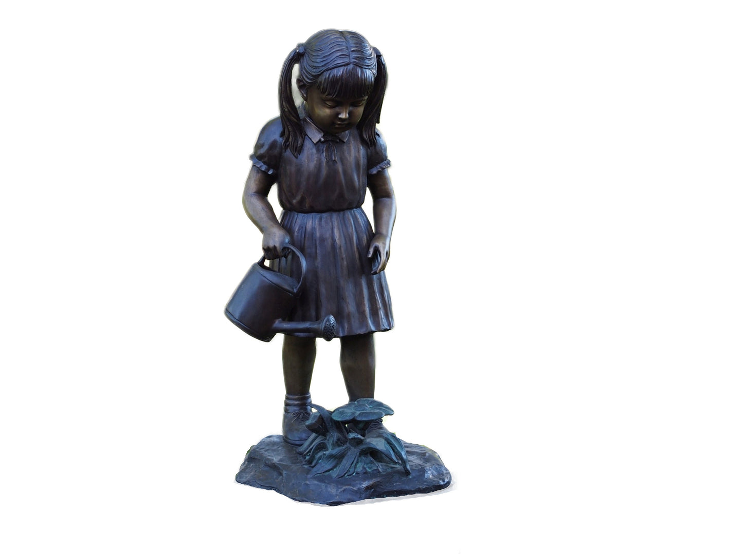 Little Gardener Girl – Bronze Sculpture. 45x42x85cm - 23Kg