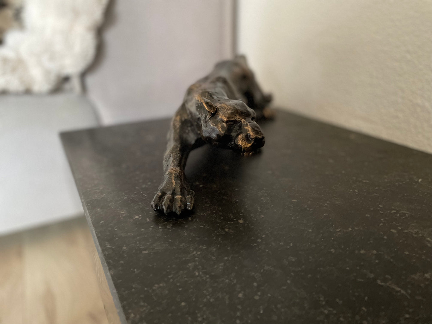 Crouching Panther – Bronze Sculpture. 4.3Kg