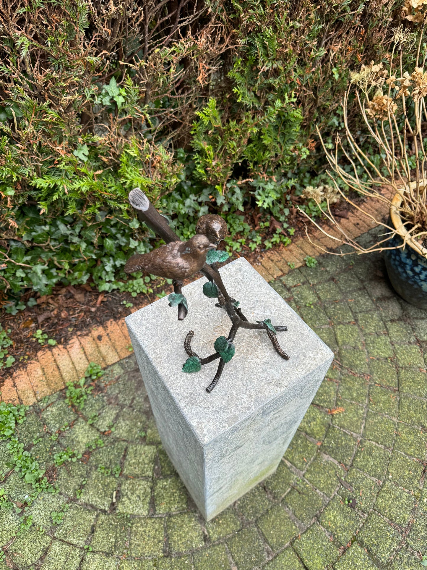 Two Birds on Branch – Bronze Sculpture. 19x13x32cm - 1.2Kg