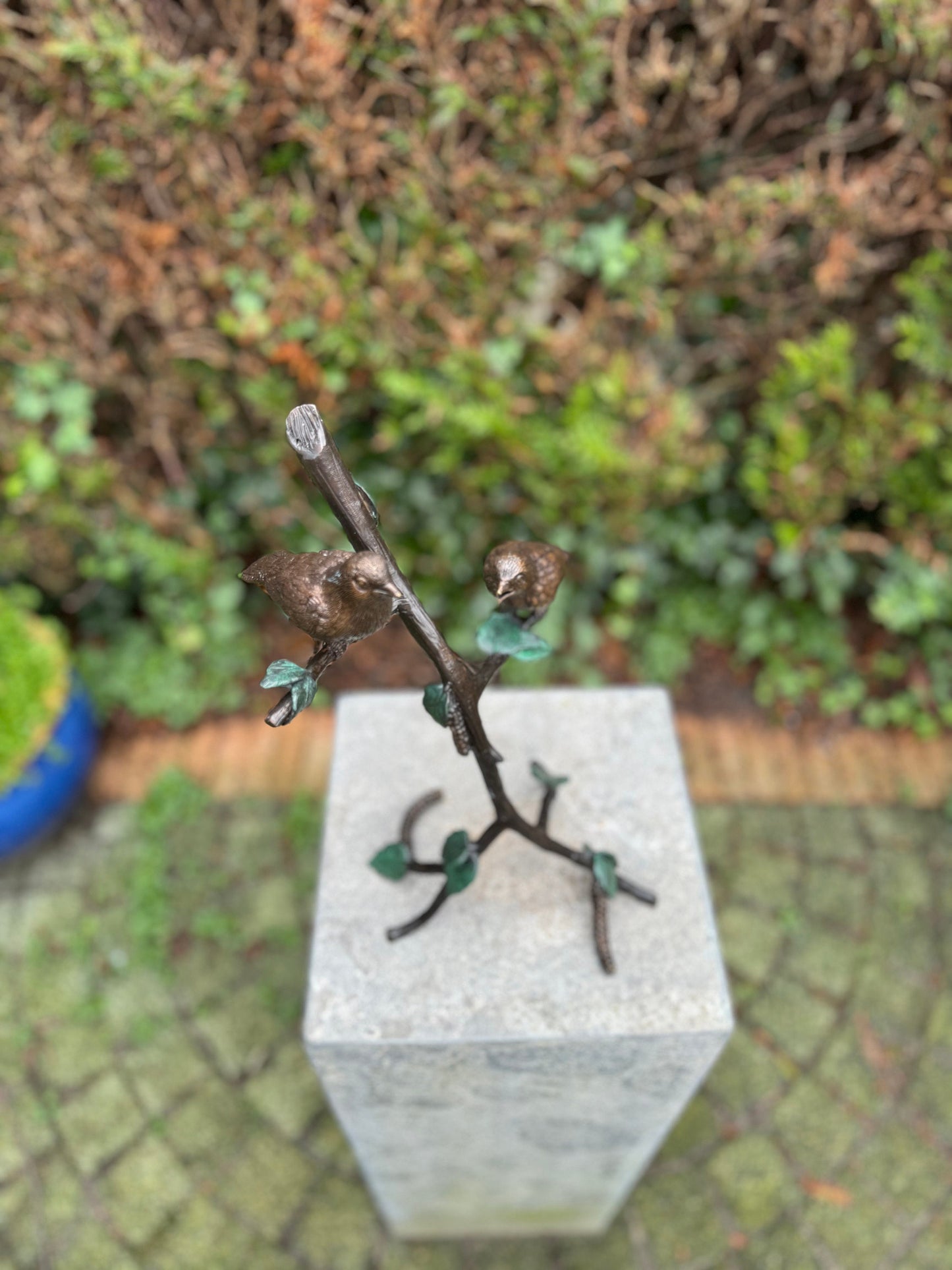 Two Birds on Branch – Bronze Sculpture. 19x13x32cm - 1.2Kg