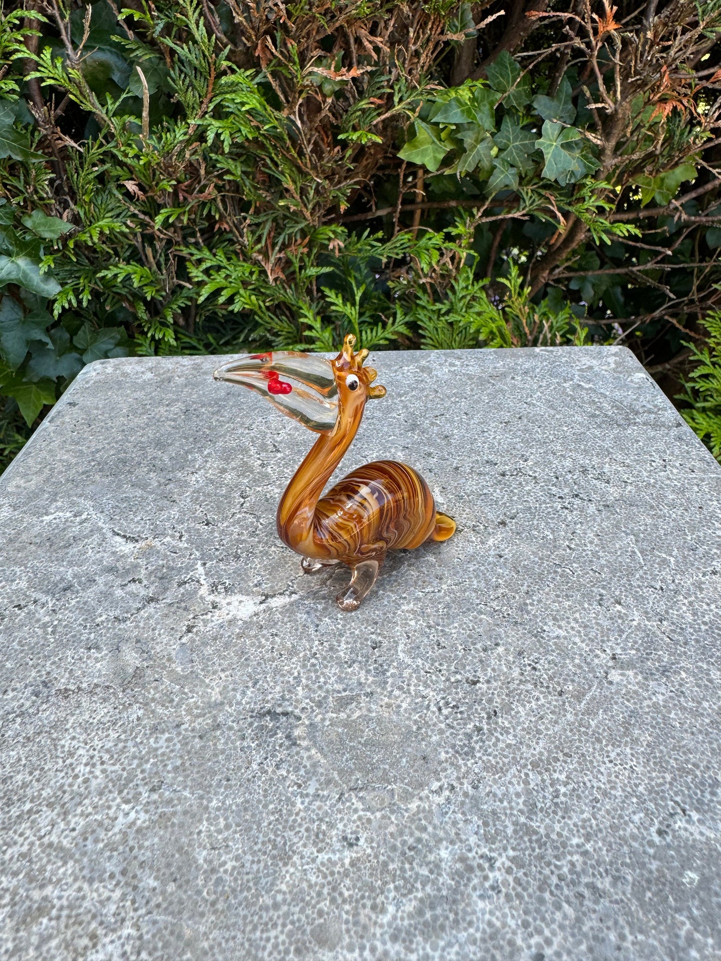 Exotic Bird – Glass Sculpture. 7x2x9cm - 0.1Kg
