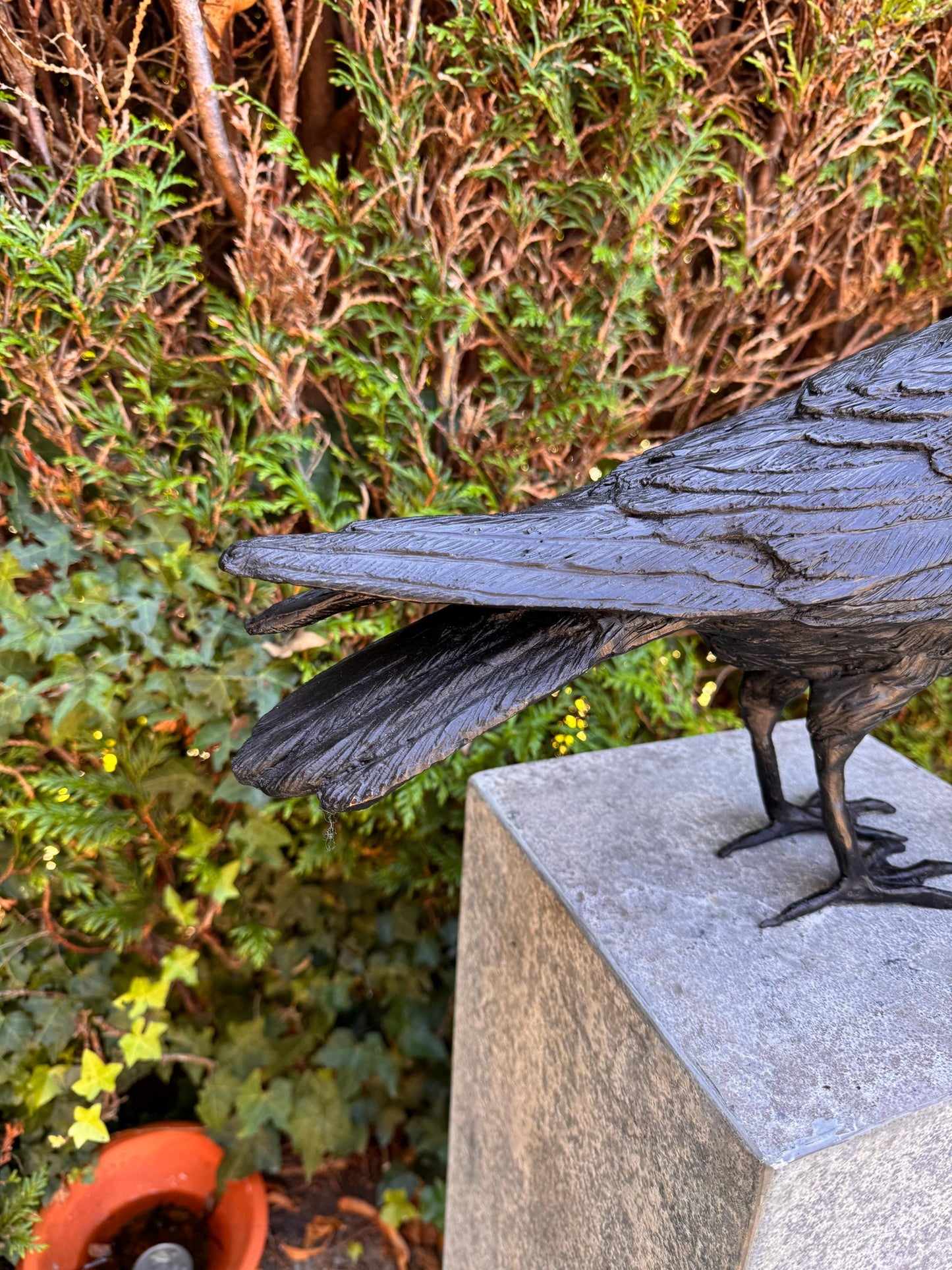 Majestic Raven – Bronze Sculpture. 55x13x37cm