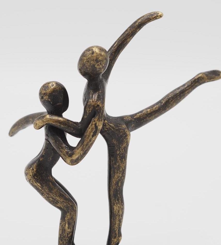 Dancing Figures – Bronze Sculpture. 9x3x11cm