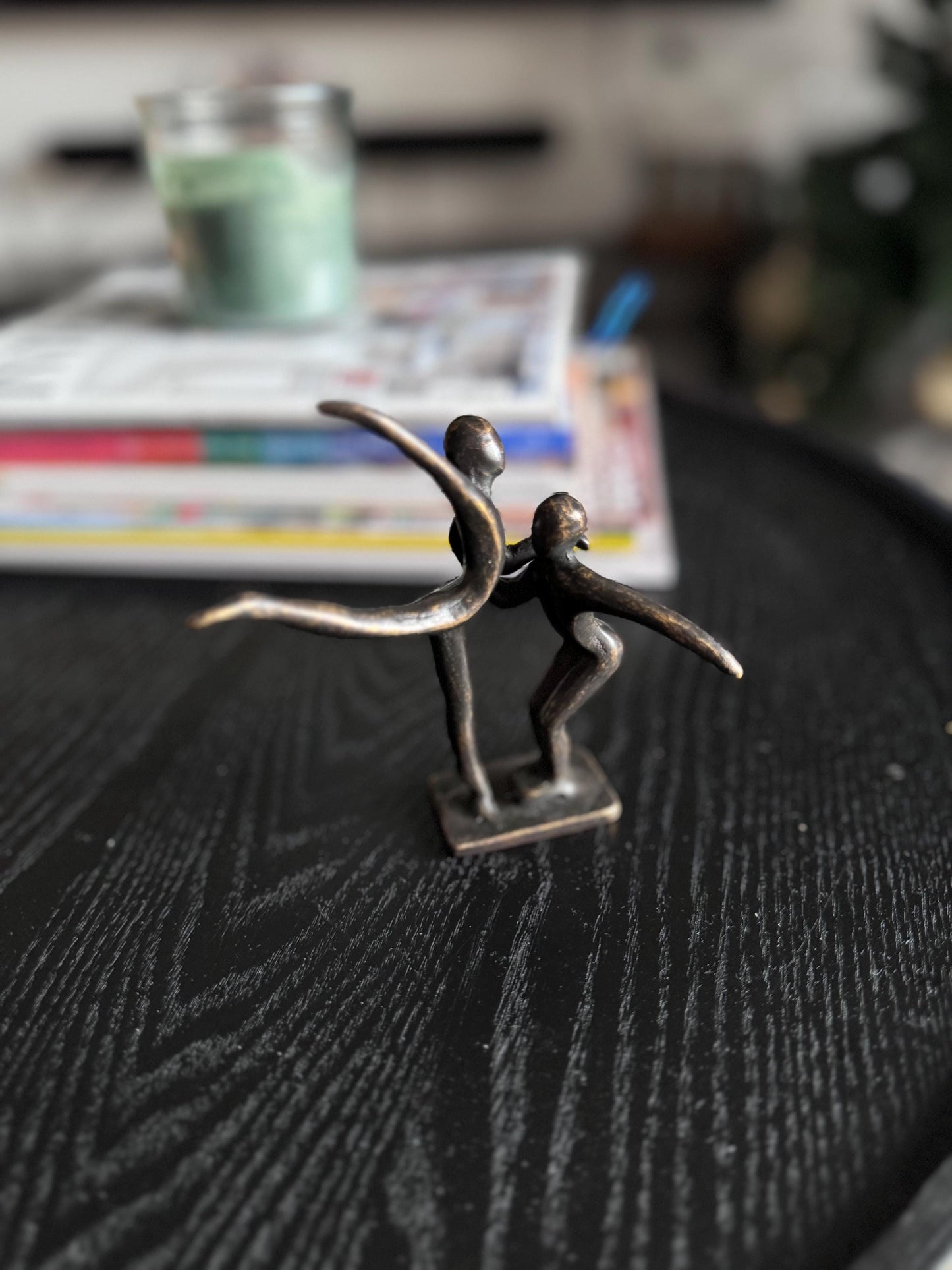 Dancing Figures – Bronze Sculpture. 9x3x11cm