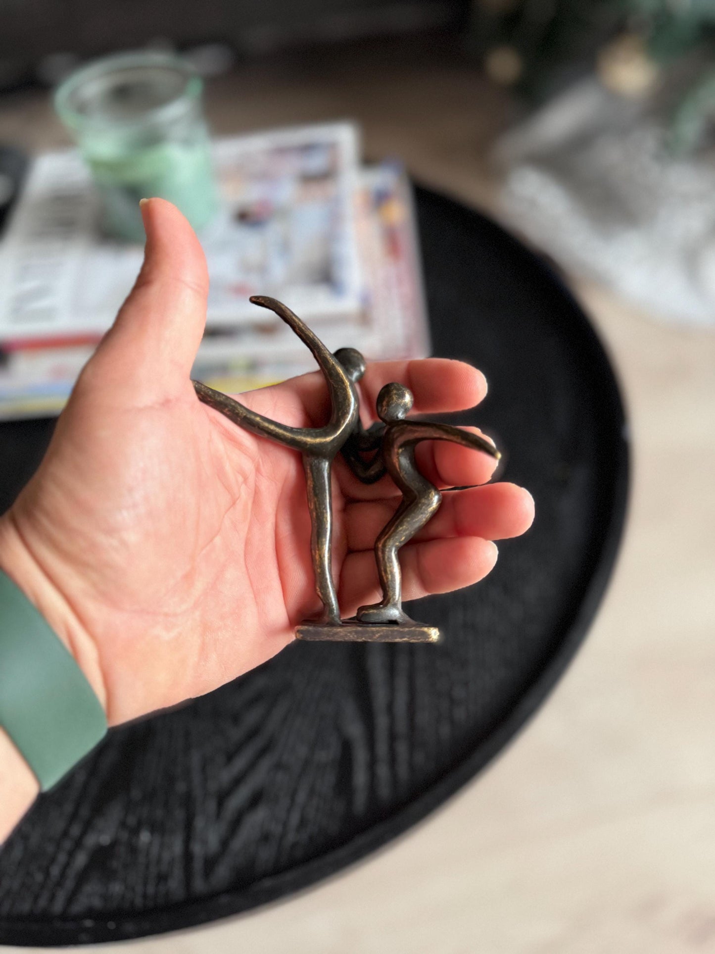 Dancing Figures – Bronze Sculpture. 9x3x11cm