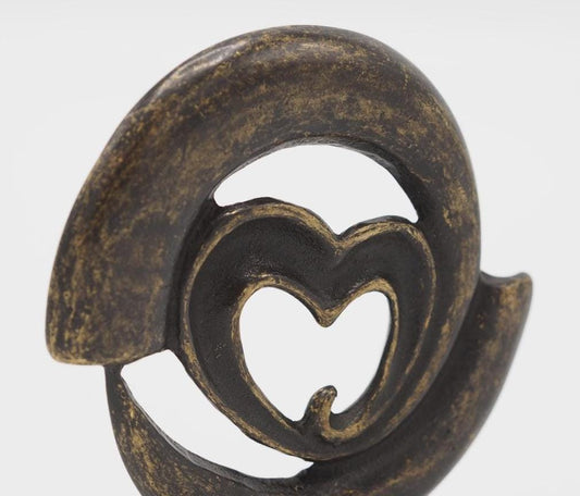Inner Heart – Bronze Sculpture. 10x3x10cm - 0.5Kg