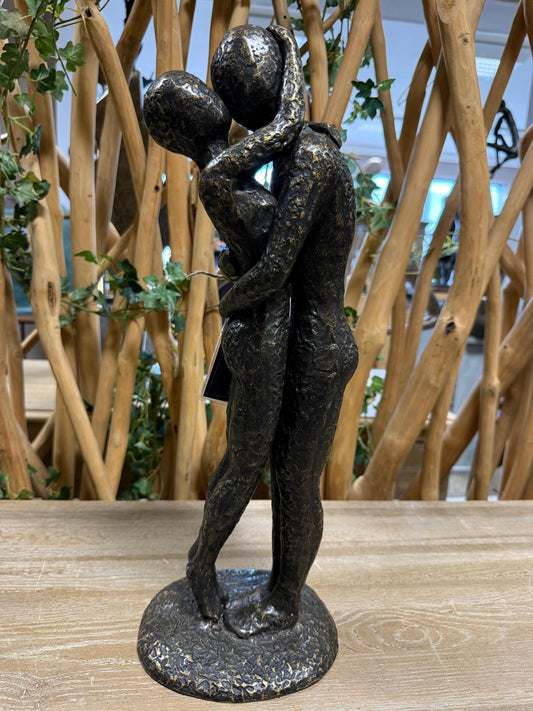 Embrace of Souls – Bronze Sculpture. 20x19x48cm