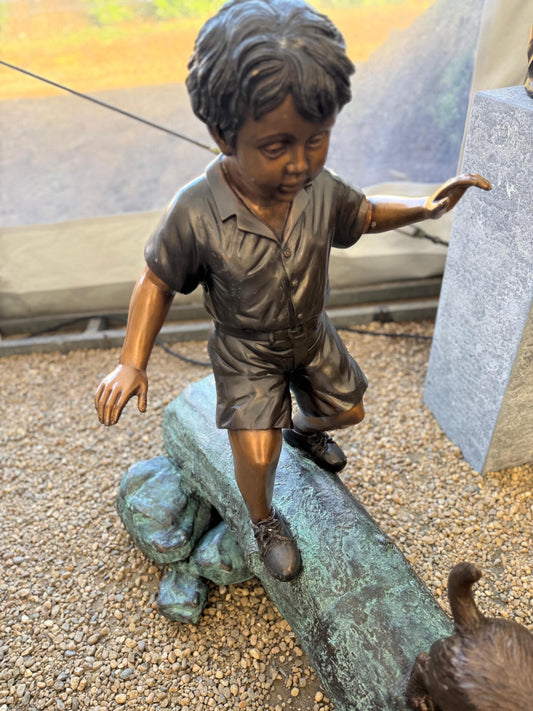 Balancing Together – Bronze Sculpture. 150x69x107cm