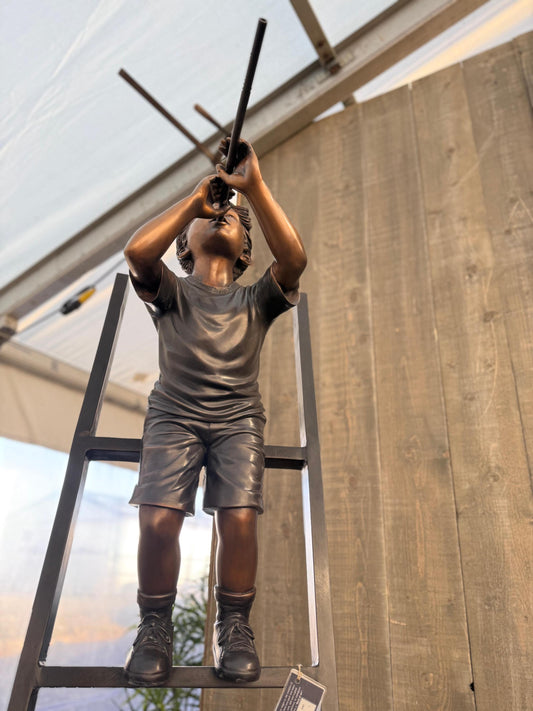 Adventure on the Ladder – Bronze Sculpture. 60x45x240cm