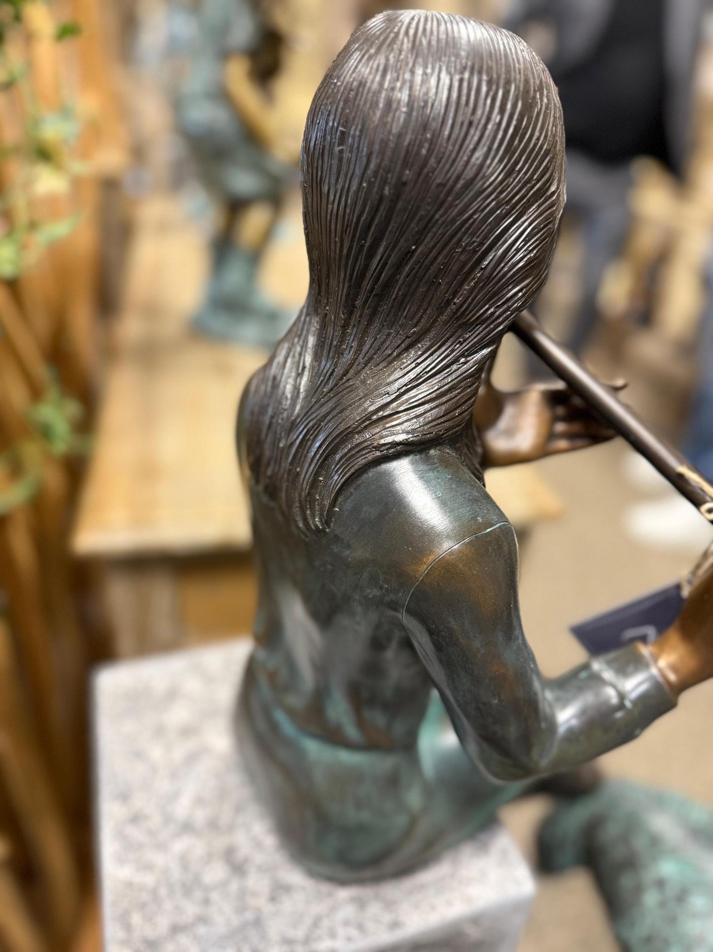 Flute Melody – Bronze Sculpture. 28x34x66cm