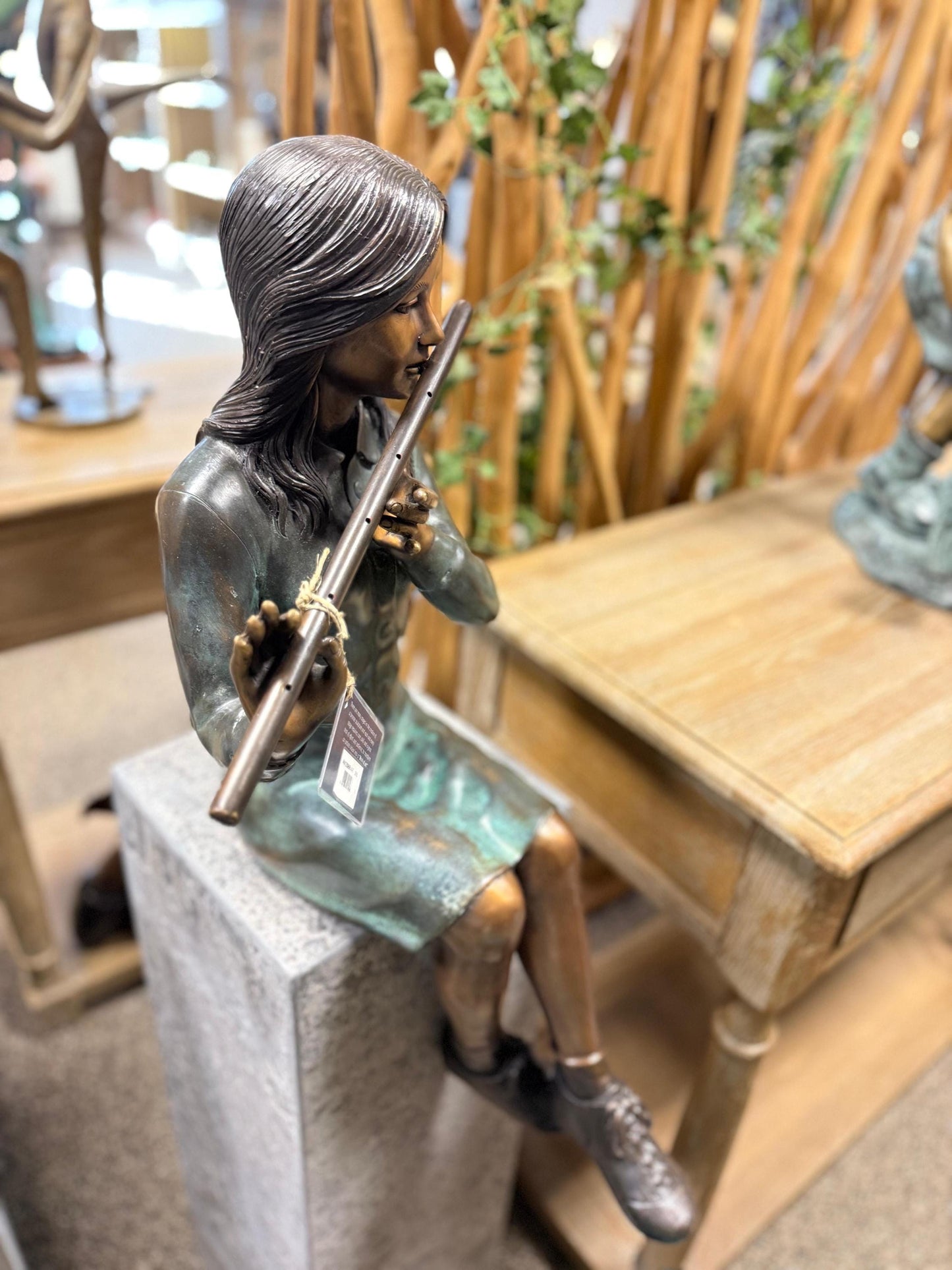 Flute Melody – Bronze Sculpture. 28x34x66cm